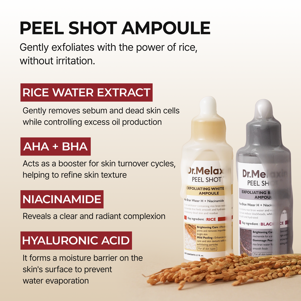 Peel Shot Glow Rice Ampoule Duo & Kojic Acid Turmeric Duo