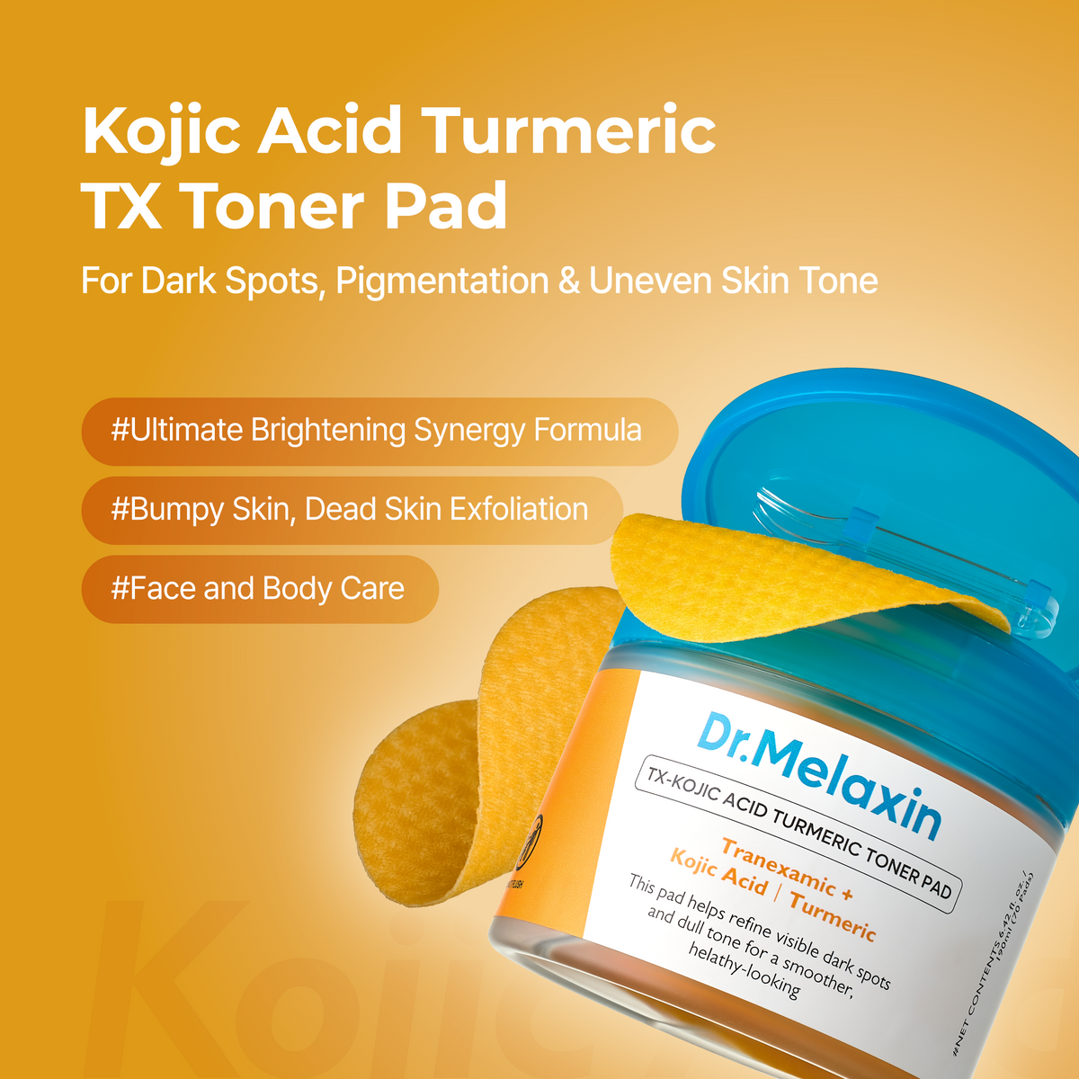 Kojic Acid Turmeric TX Toner Pad 70pads
