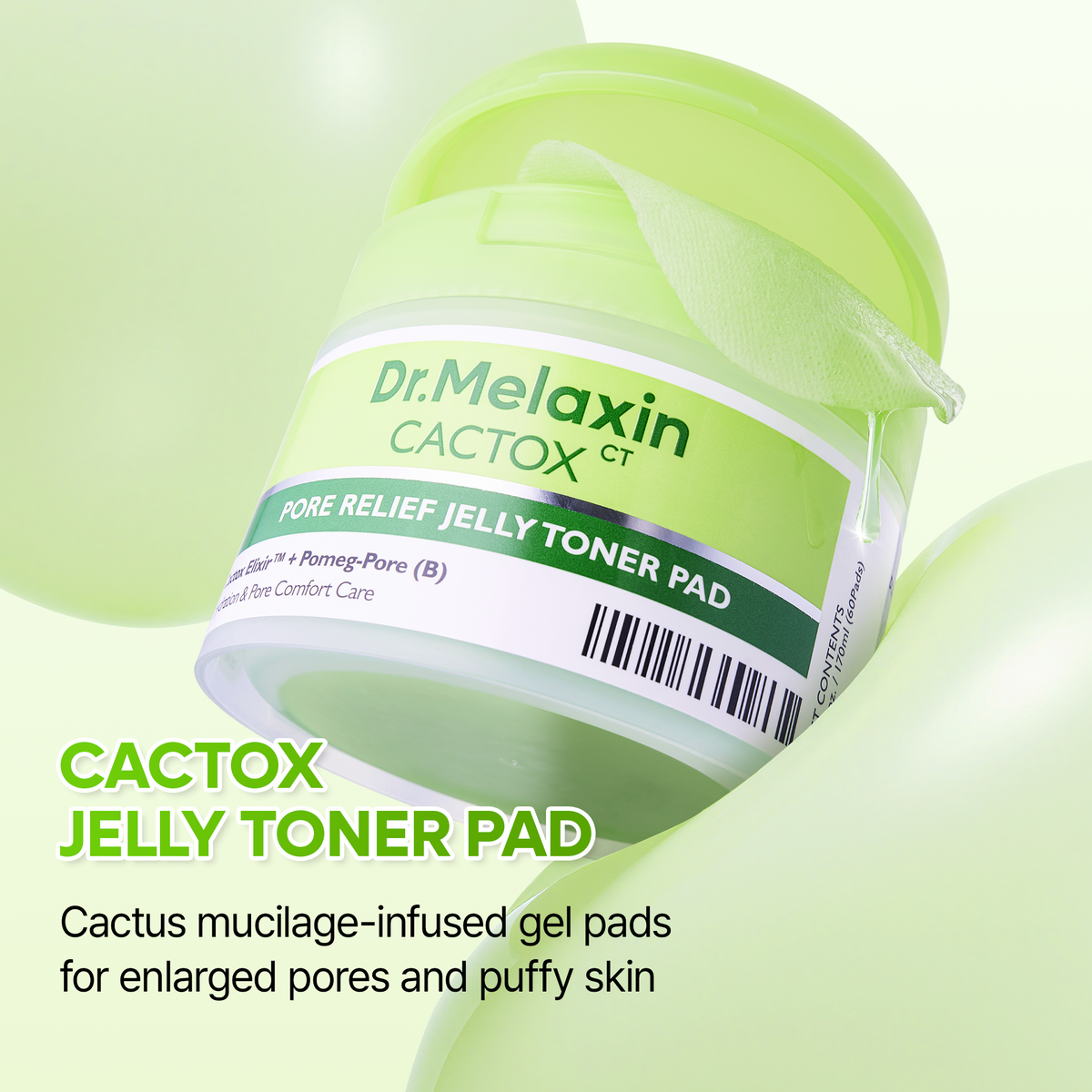 CACTOX Pore Relief Jelly Toner 60 Pads